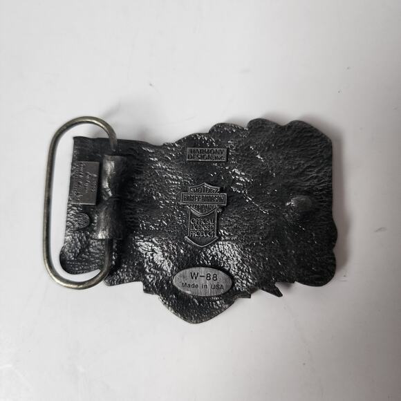 Vintage 1992 Harley-Davidson Motorcycles Belt Buckle Made In USA Harmony Design - Picture 2 of 10